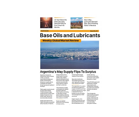 Front cover of Base Oils and Lubricants: Weekly Global Market Review - 03 July '26