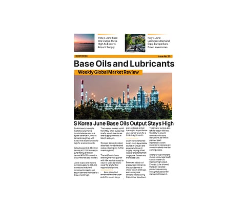 Front cover of Base Oils and Lubricants: Weekly Global Market Review - 31 July '26