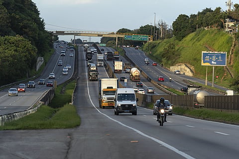 Photo of traffic on road in in Sao Paulo