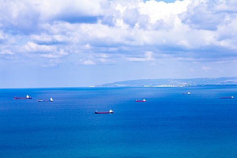 Photo of vessels in Mediterranean Sea
