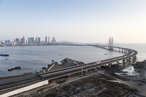 Photo of bridge heading into Mumbai