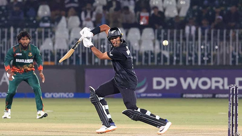 Champions Trophy: Ravindra ton as NZ eliminate Bangladesh to proceed