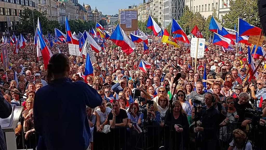 Tens of thousands protest in Prague against Czech government, EU and NATO