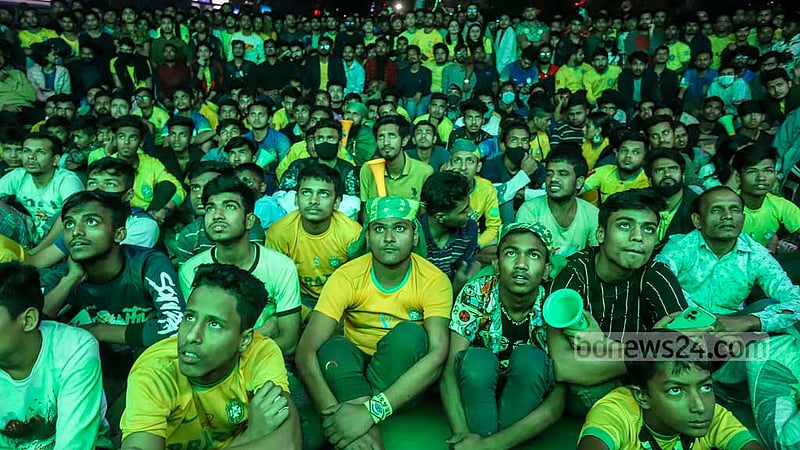 Brazil fans were relaxed as their team had already secured a place in the knockout stages before the final match against Cameroon. But they had expected Brazil to triumph in what turned out to be a stumble in their hunt for World Cup glory.Photo: Asif Mahmud Ove