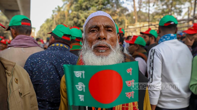 Senior Awami League leaders arrive at Dhaka's Suhrwardy Udyan to attend the 22nd national council of the ruling party, Dec 24, 2022.  Photo: Mahmud Zaman Ovi