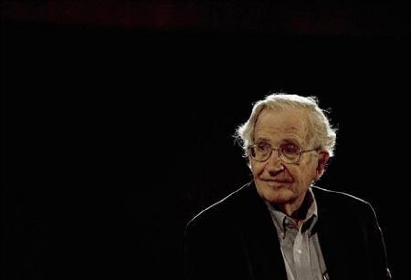 Noam Chomsky’s conception of language as a natural agent may be the noted academic’s most intriguing idea