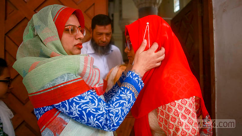 Students go through a search before entering the exam centre for the medical college admission test at Dhaka University’s Arts Building on Friday, Mar 10, 2023. Photo: Tawhiduzzaman Tapu