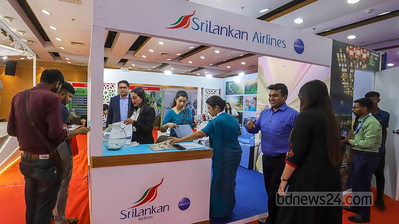 An airline takes part in the Bangladesh Travel and Tourism Fair in Dhaka. Photo: Asif Mahmud Ove