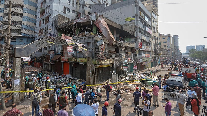 Mar 5: Parts of a building on Mirpur Road near Dhaka College collapse after an explosion, killing at least three people. 