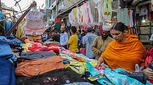Eid shopping on footpath