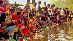 Floating flowers in Vaisabi colours