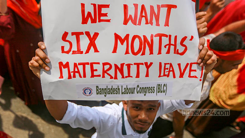 Many people carrying placards demonstrate in front of the National Press Club in Dhaka on the occasion of the historic May Day on Monday, May 1, 2023. Photo: Tawhiduzzaman Tapu