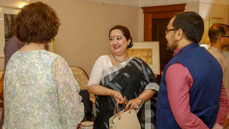 Bitopi Das Chowdhury, head of corporate affairs, brand and marketing at Standard Chartered Bank Bangladesh attends a Bengali New Year celebration.