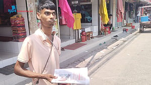 Salam, a speech-impaired young man, sells newspapers for a living