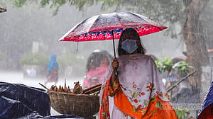 A brief burst of monsoon rain