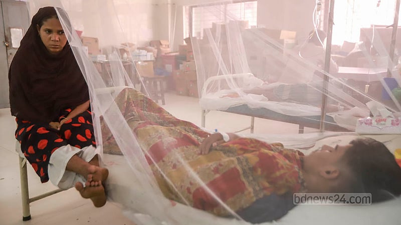 Rajan - who hails from Dhaka’s Mohammadpur and identified himself with a single name - was admitted to the hospital on Monday, Jul 24, 2023, after being diagnosed with dengue. Photo: Tawhiduzzaman Tapu