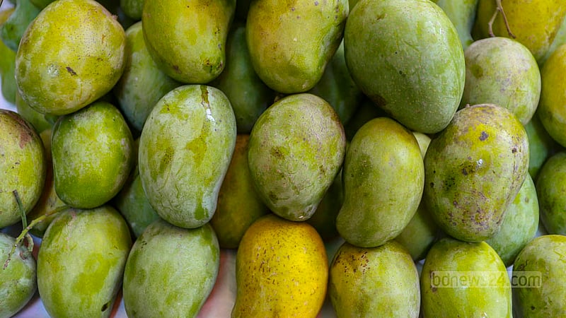 Amrapali mangoes are priced at Tk 300-350 a kg, several times higher than the usual as the demand for this variety is high after the end of the season.  Photo: Tawhiduzzaman Tapu