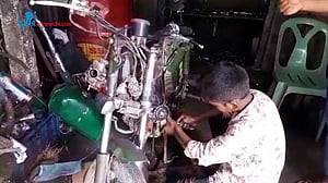 Repairing motorcycles at the age of 14