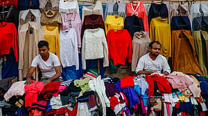 Footpath trade signals arrival of winter