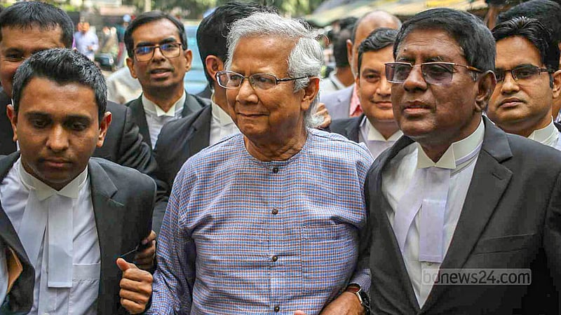 Nov 9: Nobel Laureate Muhammad Yunus appears in a labour court for hearing in a case over labour law violation. 