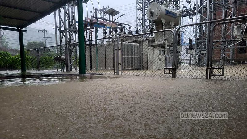 Aug 7: Parts of hilly Bandarban town go under water after days of heavy rain. 