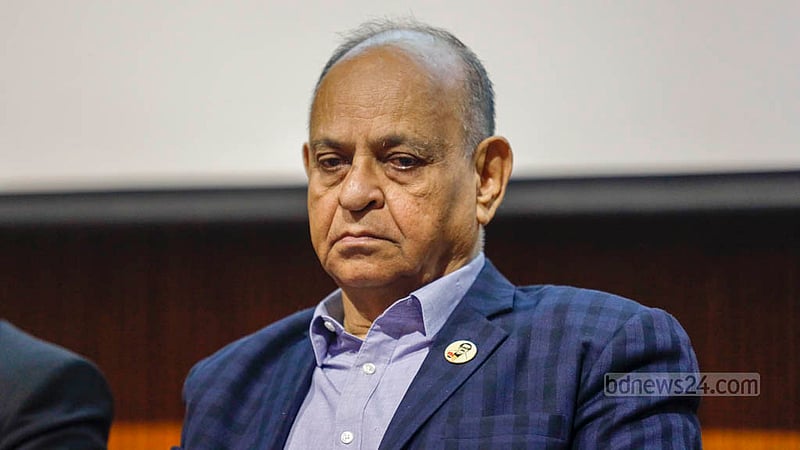 Health Minister Samanta Lal Sen addresses an event held in his honour at Dhaka's Sheikh Hasina National Institute of Burn and Plastic Surgery on Thursday, Jan 18, 2024.