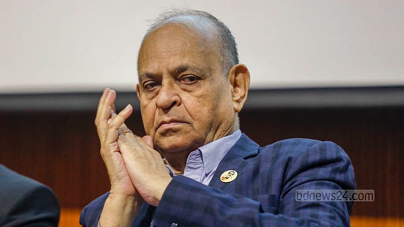 Health Minister Samanta Lal Sen addresses an event held in his honour at Dhaka's Sheikh Hasina National Institute of Burn and Plastic Surgery on Thursday, Jan 18, 2024.