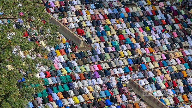 Tens of thousands of pilgrims offered their Jumma prayers on the Tongi-Kaliganj road in the first phase of the Bishwa Ijtema, the second-largest global congregation of Muslims after Hajj, on Friday, Feb 2, 2024.