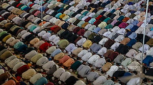 Eid congregation at Baitul Mukarram National Mosque