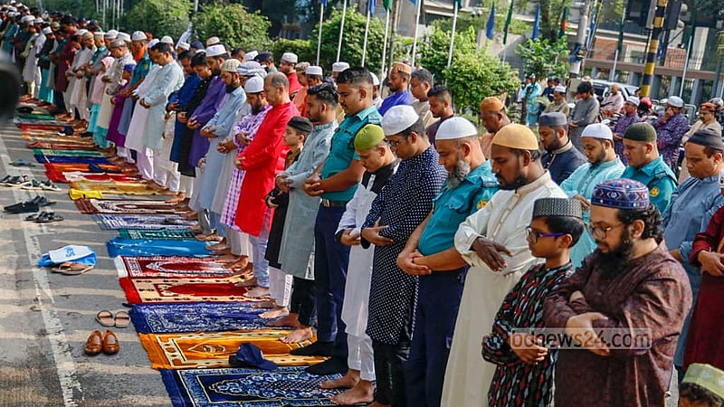 People from all walks of life said their Eid prayers side-by-side on Thursday, Apr 11, 2024.