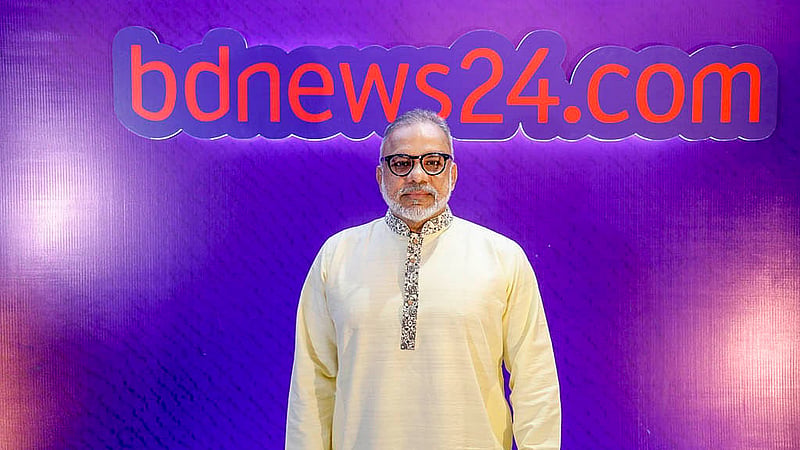 Film actor Misha Saudagar attends the 18th-anniversary celebrations of bdnews24.com.