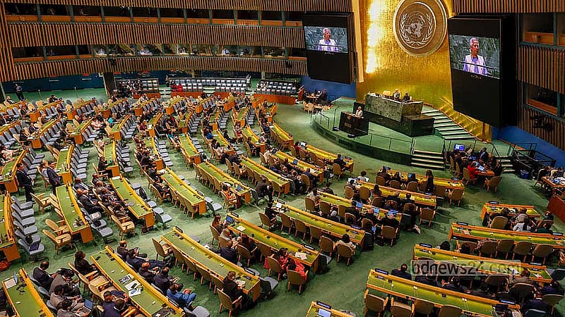 At the 79th session of the United Nations General Assembly, Chief Advisor Muhammad Yunus spoke about the backdrop of Bangladesh's July-August mass uprising before world leaders. Photo: Mostafigur Rahman