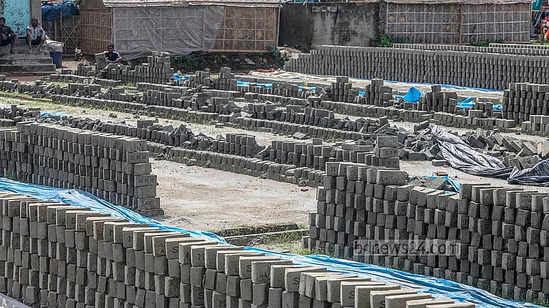A rain-damaged raw brick from a kiln in Jajira, South Keraniganj. Photo: Abdullah Al Momin
