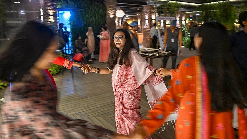 Colleagues dance joyfully to the rhythm of music at bdnews24.com’s Family Day.