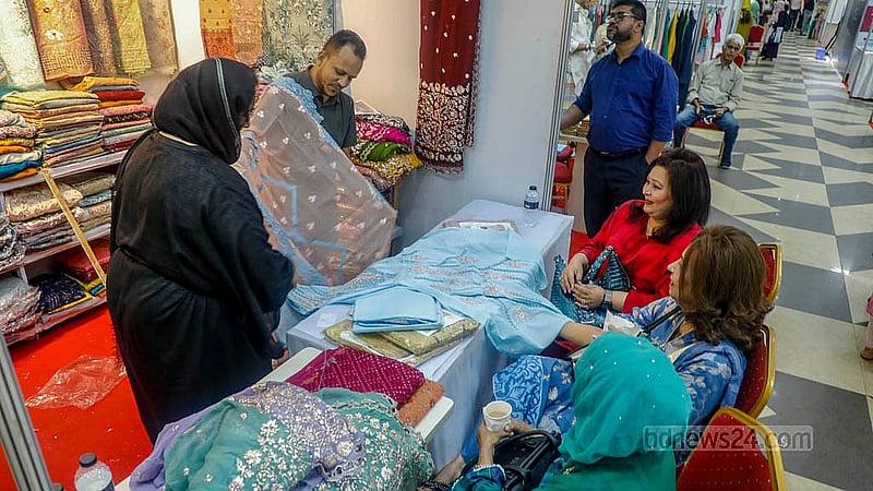 Visitors shopping at the South Asia Trade Fair at the International Convention City Bashundhara in Dhaka. Photo: Abdullah Al Momin