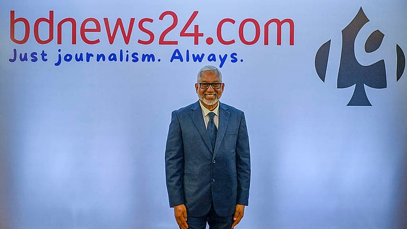 Musician Naquib Khan attends the 19th anniversary celebration of bdnews24.com at the Radisson Blu Water Garden hotel in Dhaka on Thursday, Oct 23, 2025.