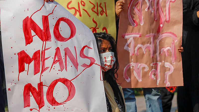Women from different walks of life held a rally in front of the National Parliament Building on Friday afternoon, Mar 7, 2025, calling for the resignation of Home Advisor Jahangir Alam Chowdhury over his “failure” to ensure security, as well as demanding an end to cyberbullying and exemplary punishment for the offenders.