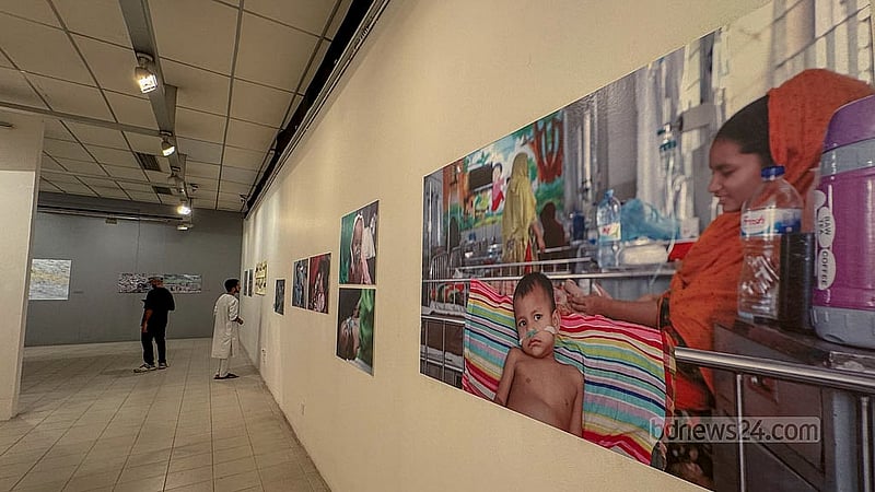 Sixty photos taken by photographer Sony Ramani over the past decade depicting Dhaka’s ongoing environmental crisis are on display at the exhibition on Friday, Apr 25, 2025.