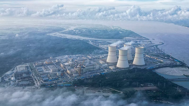 A bird's eye view of Bangladesh's first nuclear power plant on the banks of the Padma River in Pabna’s Rooppur. Photo: Rosatom