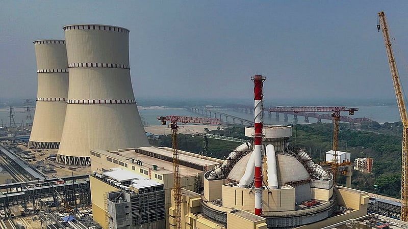 The Rooppur Nuclear Power Plant has been built near the historic Pakshi Hardinge Railway Bridge and the Lalon Shah Road Bridge across the Padma River. Photo: Rosatom