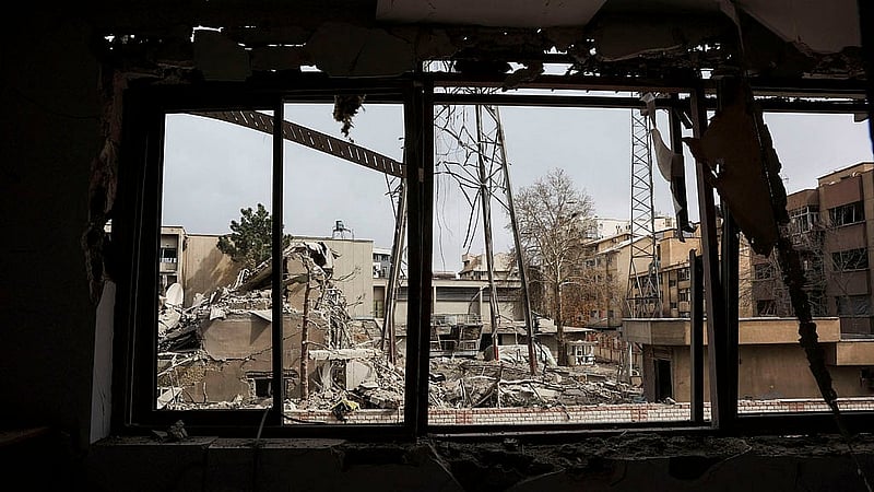 A view of a destroyed state TV communications tower and buildings, following an Israeli and U.S. strike on Gandhi Hotel Hospital, amid the U.S.-Israel conflict with Iran, in Tehran, Iran, March 2, 2026. Photo: Reuters