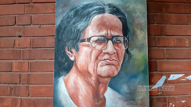 Portraits of artist SM Sultan, painted by teachers and students, are exhibited at the Zainul Gallery of the Faculty of Fine Arts at Dhaka University. Photo: Abdullah Al Momin