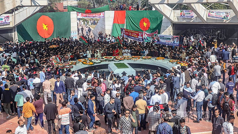 Crowds gathered at Dhaka’s Sher-e-Bangla Nagar to pay homage to BNP founder Ziaur Rahman on his 89th birth anniversary on Sunday, Jan 19, 2025. Photo: Abdullah al Momin