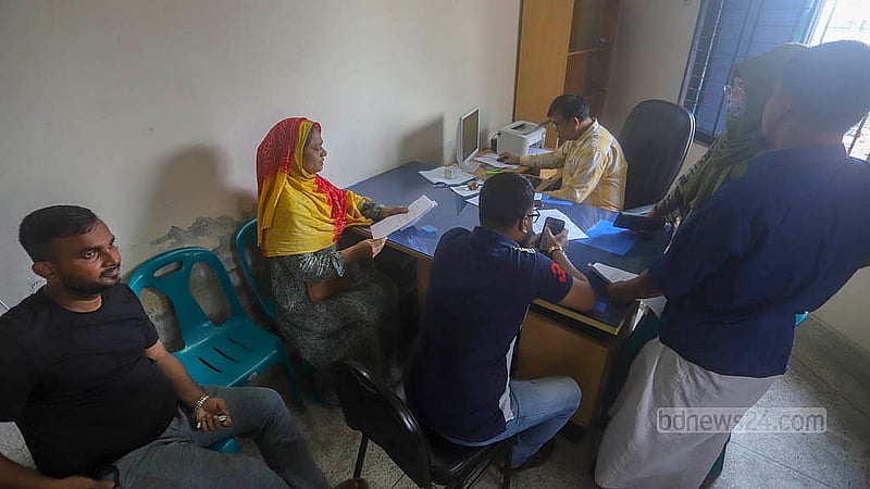 The crowd of people increases as the services of the city corporation ward councillor offices returned to normal. They are happy with the swift service. Photo: Abdullah al Momin