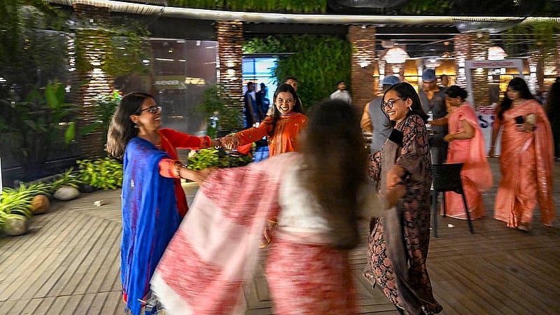 Colleagues dance joyfully to the rhythm of music at bdnews24.com’s Family Day.