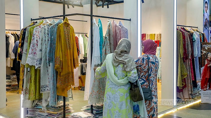 Visitors browse the stalls at the South Asia Trade Fair at the International Convention City Bashundhara in Dhaka. Photo: Abdullah Al Momin