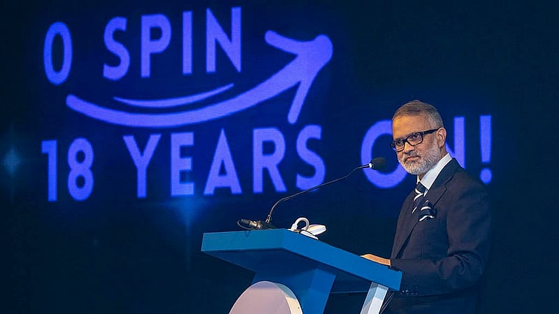 Chief Editor Toufique Imrose Khalidi speaks of bdnews24.com joys and sorrows throughout the first 18 years of bdnews24.com, Bangladesh’s first internet newspaper, on Tuesday, Nov 19, 2024, at the Grand Ballroom of the Radisson Blu Dhaka Water Garden.