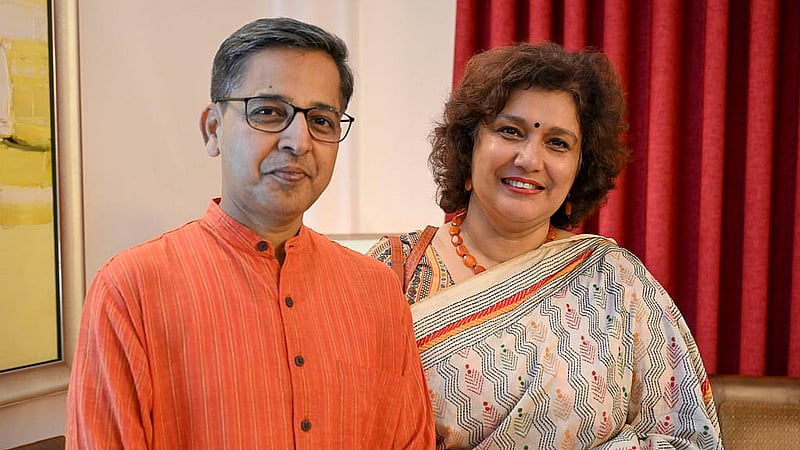 Indian High Commissioner Pranay Verma and his wife Manu Verma at bdnews24.com’s Bengali New Year celebration.