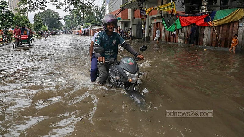 Dhaka experienced 71mm of rain since 6am on Monday, Sept 22, 2025, causing waterlogging in parts of the capital and resulting in hardship to the city dwellers. Commuters struggled on their way to offices and schools, while pedestrians had to wade through rain and dirty drainage water.