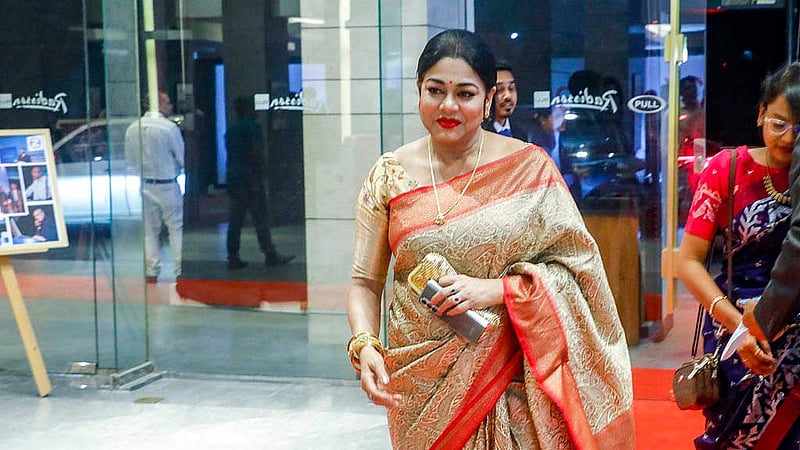 Singer Ferdous Ara attends the celebration marking the 19th anniversary of bdnews24.com at the Radisson Blu Water Garden Hotel in Dhaka on Thursday, Oct 23, 2025.